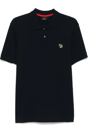 Paul Smith Playera tipo polo con parche Zebra