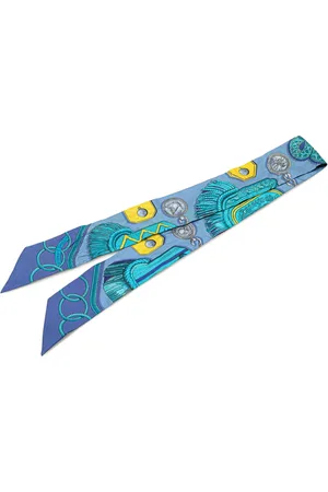 Hermès Mascada 20th Century Epaulettes Silk Twilly Scarf