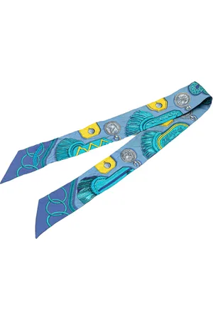 Hermès Mascada 21st Century Epaulettes Silk Twilly Scarf