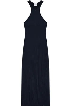 Courrèges Vestido tejido de canalé