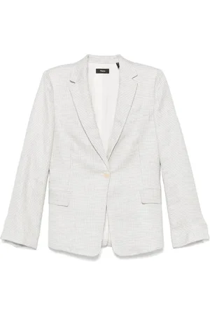THEORY Blazer con estampado pied de poule