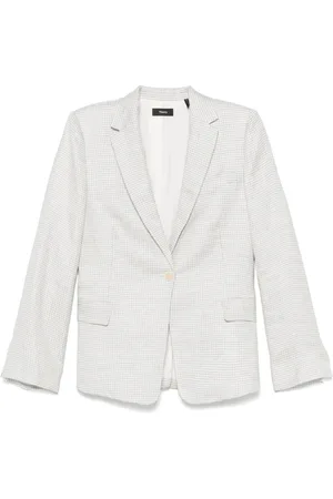 THEORY Blazer con estampado pied de poule