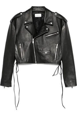 MAGDA BUTRYM Chamarra biker con diseño corto