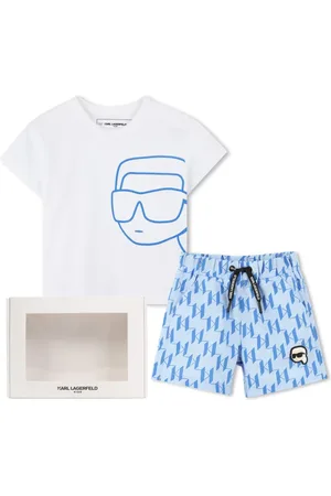 Karl Lagerfeld Set de dos shorts con logo estampado