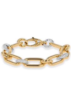 Pragnell Pulsera Havana en oro amarillo y blanco de 18kt con diamante