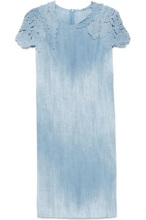 ERMANNO SCERVINO Vestido midi con estampado de mezclilla