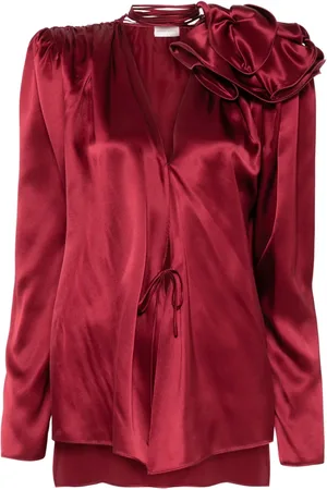 MAGDA BUTRYM Blusa de seda con estampado floral