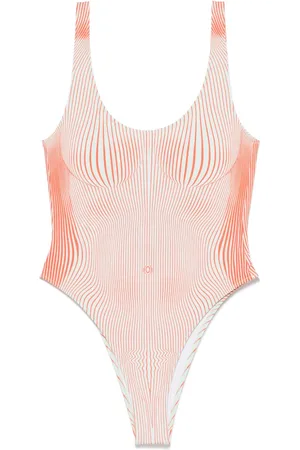 Jean Paul Gaultier Traje de baño Pinstripe Body Morphing