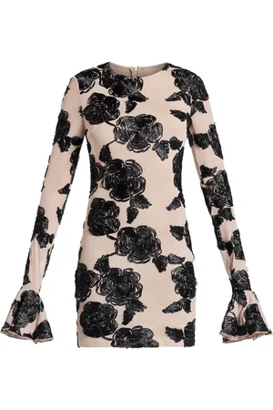 ROTATE Vestido corto de malla con motivo floral