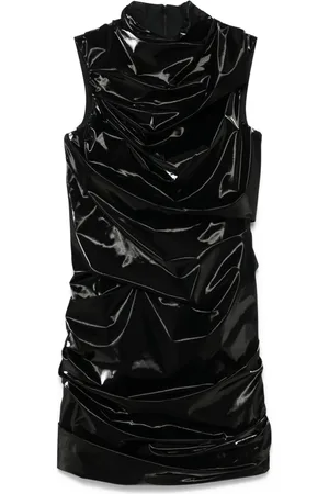 Alexander McQueen Vestido estilo suéter laminado