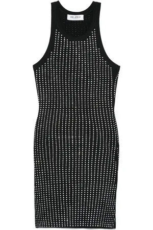 The Attico Vestido corto con detalles de strass