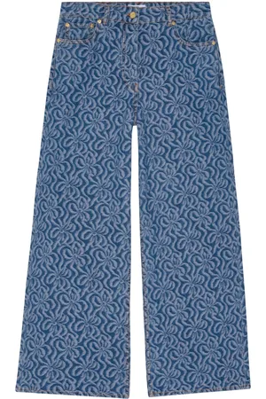 Ganni Jeans rectos con estampado gráfico