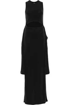 Balmain Vestido largo tejido de canalé