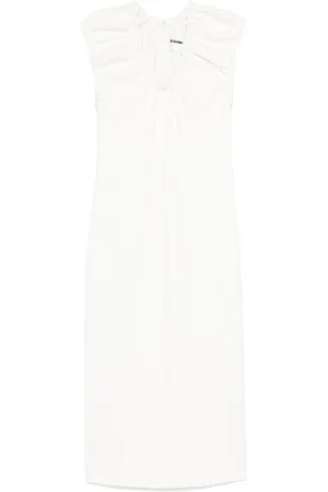Jil Sander Vestido midi con diseño fruncido