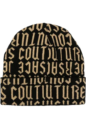 VERSACE Gorro con logo en jacquard
