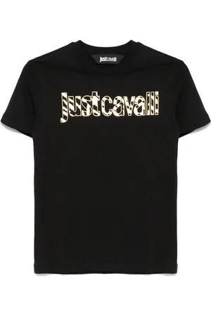 Roberto Cavalli Playera con logo estampado