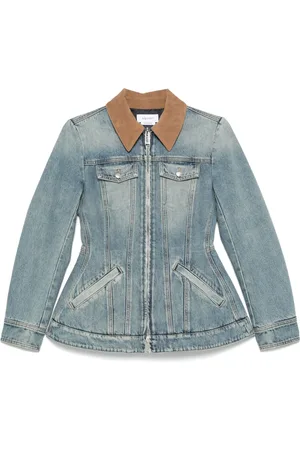 Alexander McQueen Chamarra de mezclilla con peplum