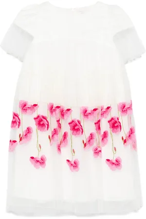 MONNALISA Vestido con bordado floral