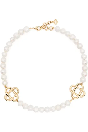 Casablanca Collar con perla y logo