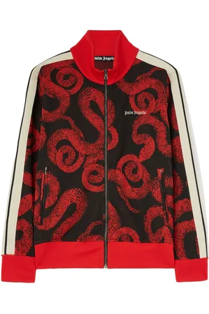 Palm Angels Sudadera con estampado de piel de serpiente