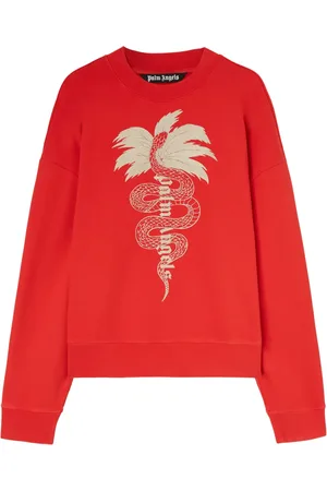 Palm Angels Sudadera con bordado de serpiente