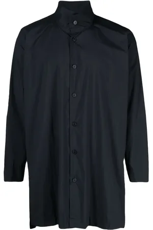 Issey Miyake Camisa oversize con cuello alzado