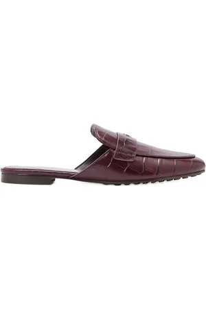 Tory Burch Mules efecto piel de cocodrilo
