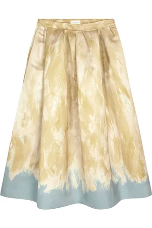 DRIES VAN NOTEN Falda midi con diseño acampanado