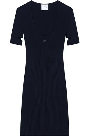 Courrèges Vestido corto con aberturas
