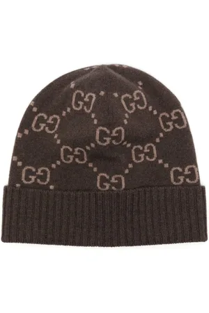 Gucci Gorro de cachemira con motivo GG en jacquard