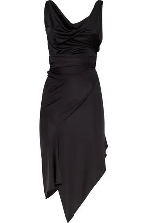 Dsquared2 Vestido midi con cuello desbocado