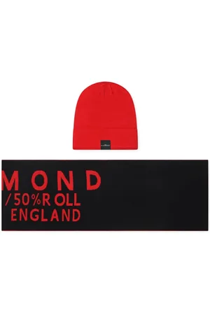 John Richmond Set de gorro con parche del logo