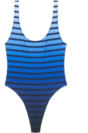 Jean Paul Gaultier Traje de baño con rayas estampadas