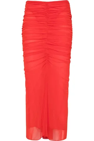 MUGLER Falda midi fruncida