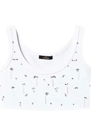 Twin-Set Top corto bordado
