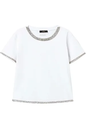 Twin-Set Playera con ribete de cristal