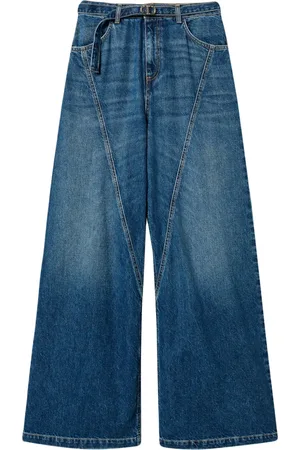 Twin-Set Jeans anchos con cinturón