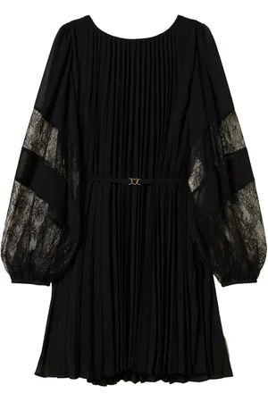 Twin-Set Vestido corto de georgette plisado