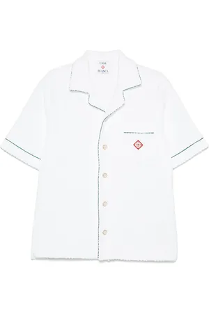 Casablanca Camisa de toalla con monograma en relieve