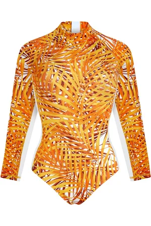 Vilebrequin Top con hojas de palmeras estampadas