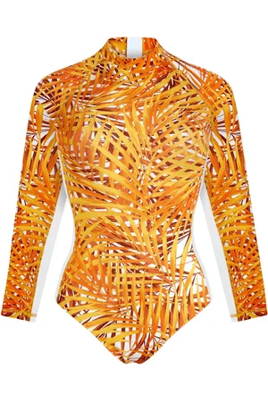 Vilebrequin Top con hojas de palmeras estampadas