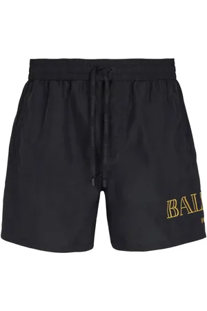 Balmain Shorts de playa con logo bordado