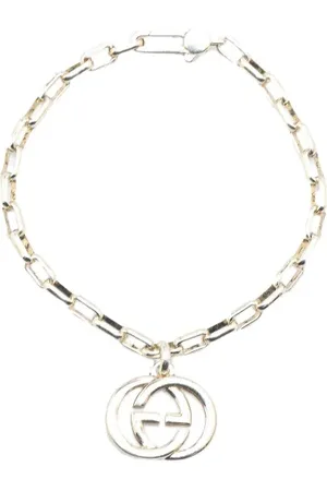 Gucci Pulsera 21st Century Sterling Silver Interlocking G Charm