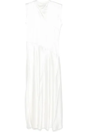 Jil Sander Vestido midi de satén