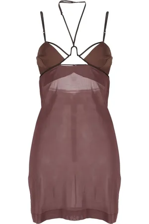 Nensi Dojaka Vestido corto con detalle de tiras