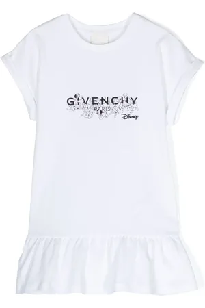 Givenchy Vestido tipo playera con volantes y logo estampado