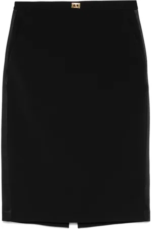 Elisabetta Franchi Falda midi con ribete satinado