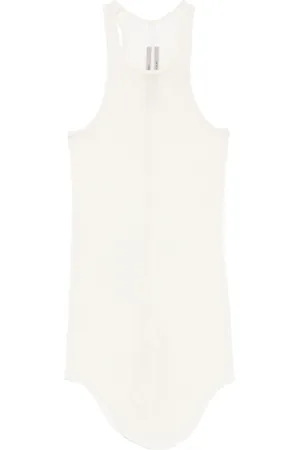 Rick Owens Camiseta de tejido fino de canalé