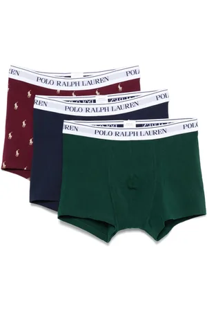 Ralph Lauren Set de tres bóxeres con logo en la pretina