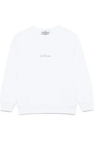 Stone Island Sudadera con cuello redondo y logo estampado